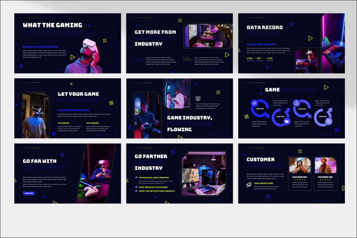 Game Development Slide Examples Game Industry Presentation Template | Nulivo Market