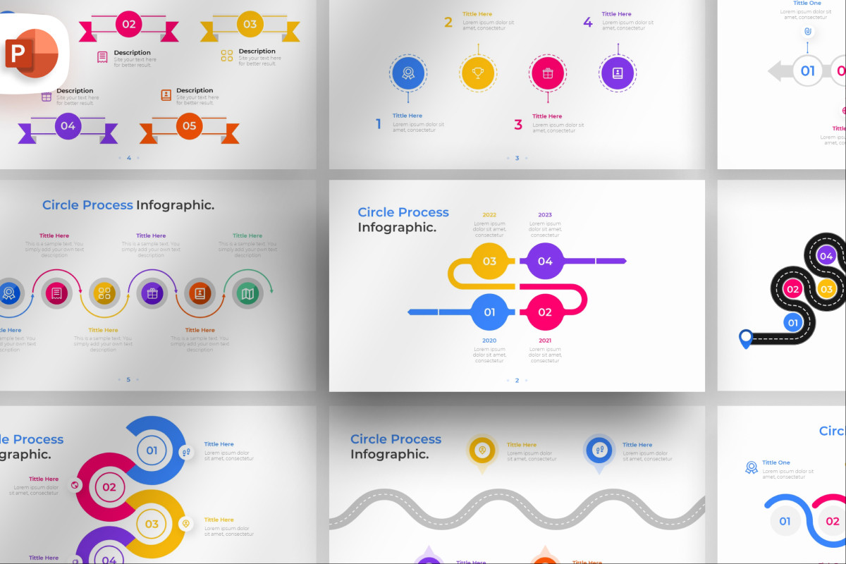 Circle Process PowerPoint Infographic Template | Nulivo Market