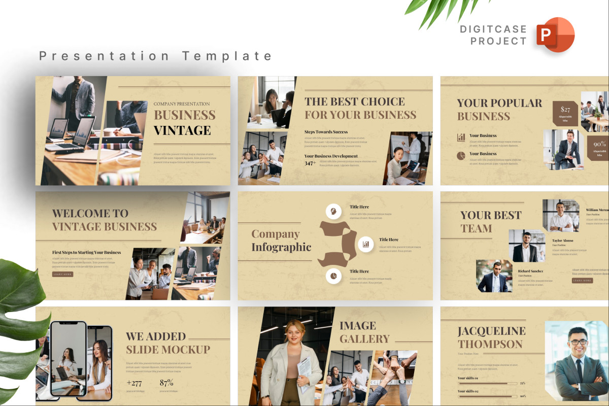 Minimalist Vintage Business PowerPoint Template