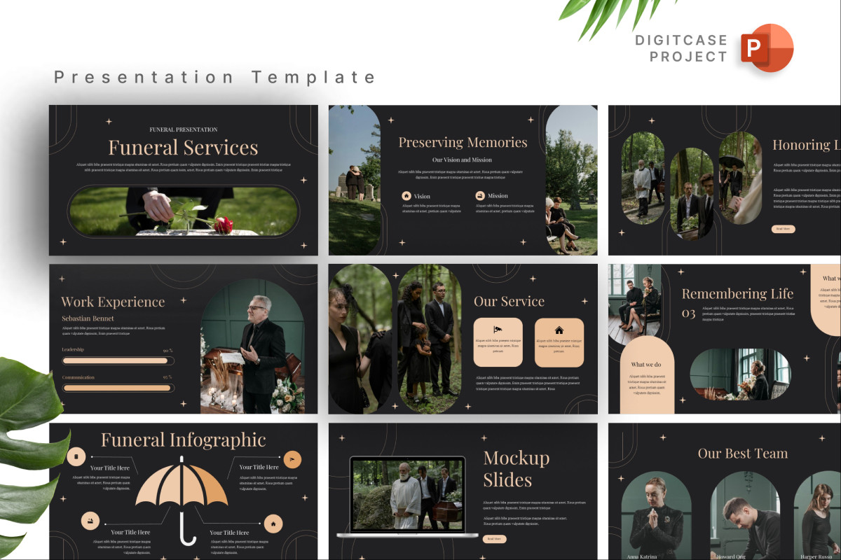 Minimalist Funeral Services PowerPoint Template