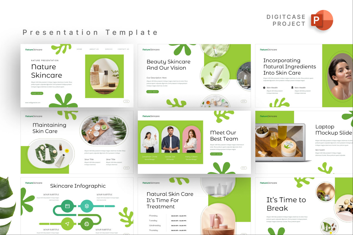 Cute Natural Skin Care PowerPoint Template | Nulivo Market