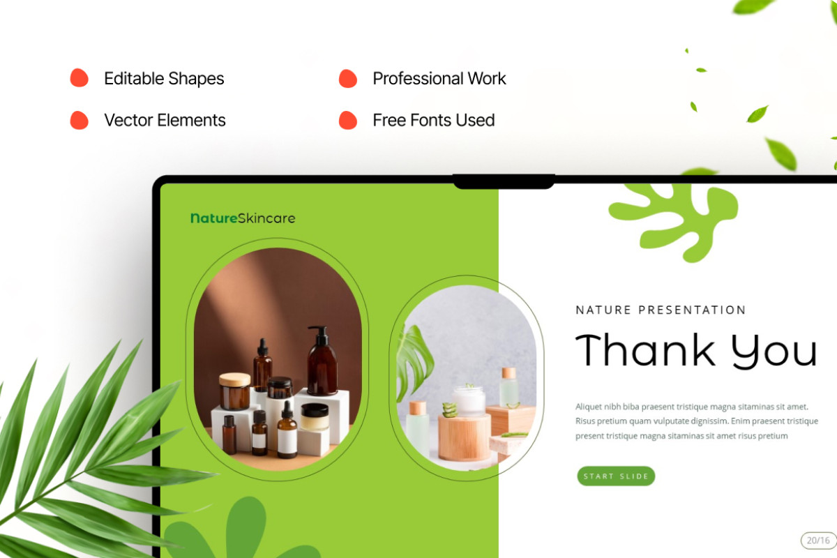 Cute Natural Skin Care PowerPoint Template | Nulivo Market cute-natural-skin-care-powerpoint-template-nulivo-market