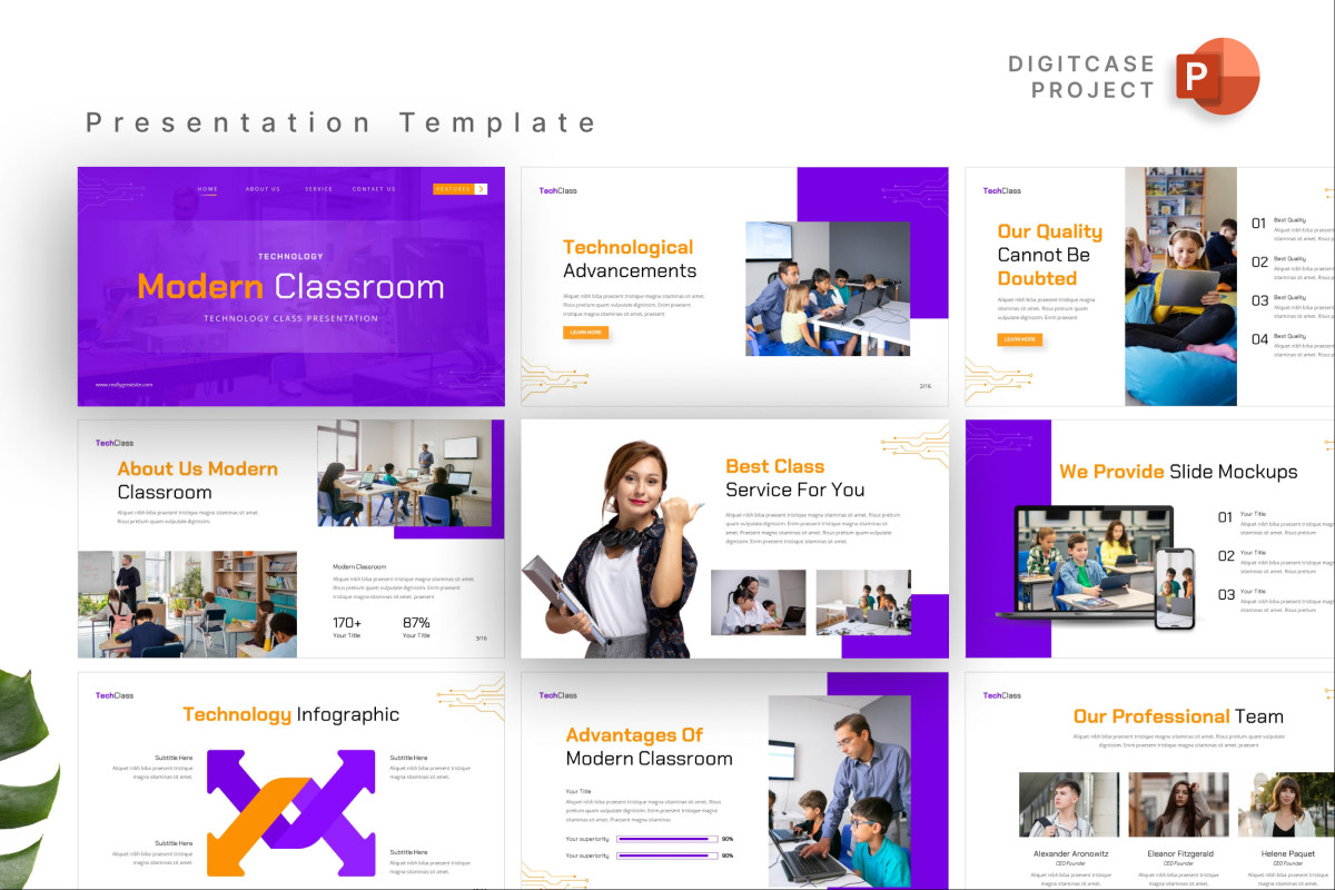 Powerpoint Design Classroom Modern Classroom Technologies PowerPoint Template | Nulivo Market