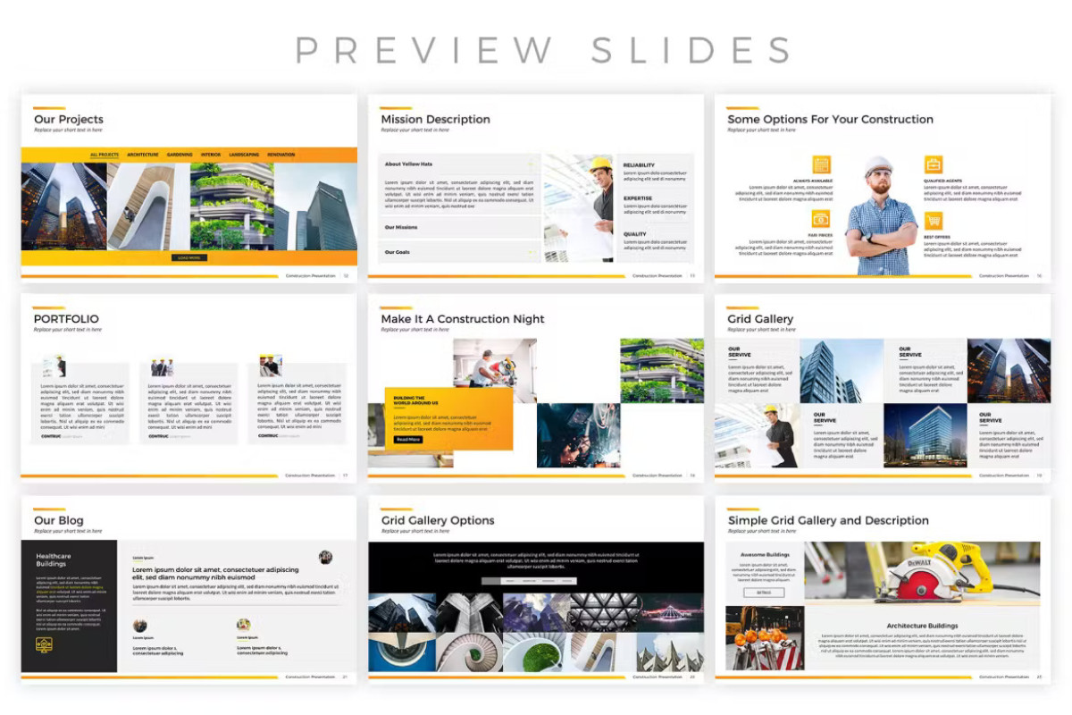 Keynotes Construction Documents Construction Business Keynote Template | Nulivo Market