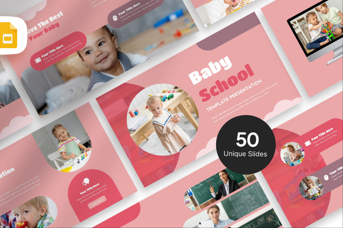 Baby School Google Slide Template | Nulivo Market