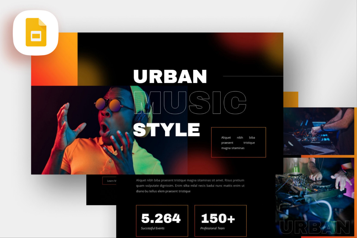 Urban Music Style Google Slide Template | Nulivo Market