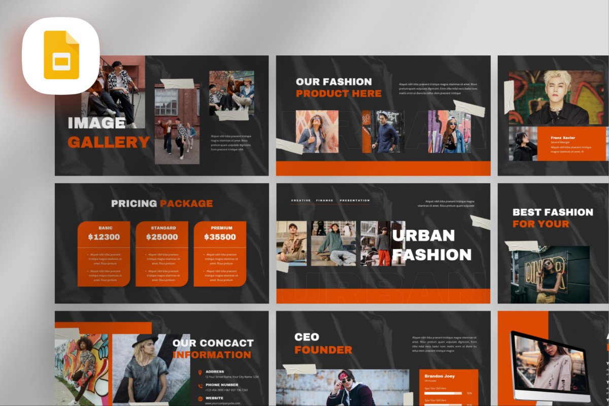 Urban Fashion Google Slide Template | Nulivo Market