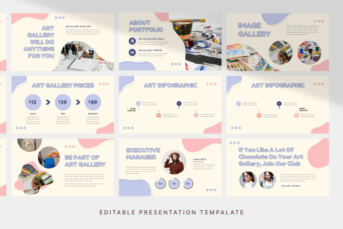 Art Gallery Google Slide Template | Nulivo Market
