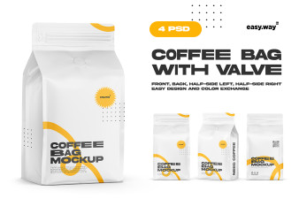 Matte Coffee Bag Mockups Set