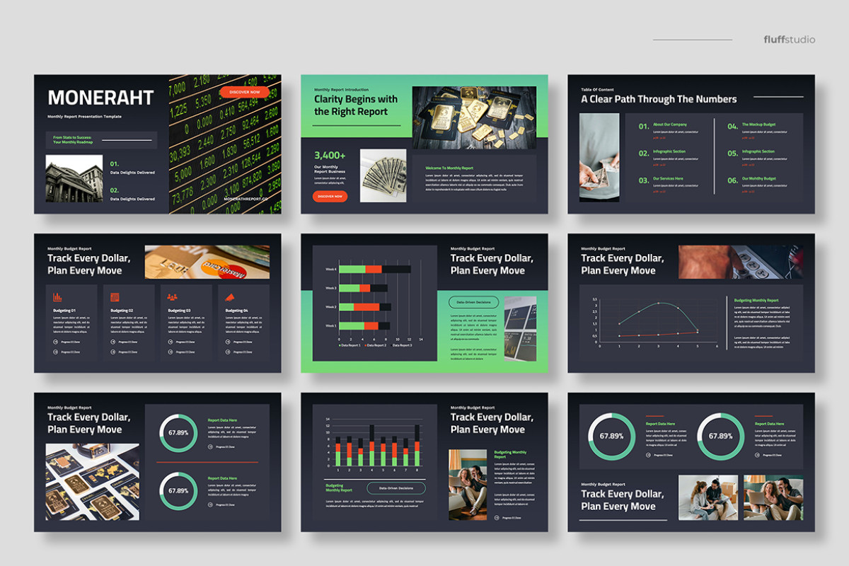 Slide Report Example Monthly Report Google Slides Template | Nulivo Market