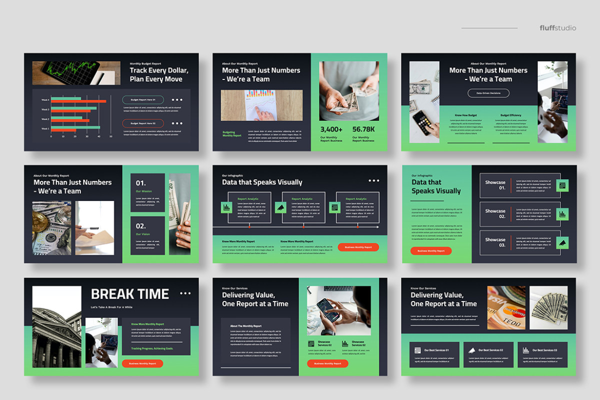 Slide Report Example Monthly Report Google Slides Template | Nulivo Market
