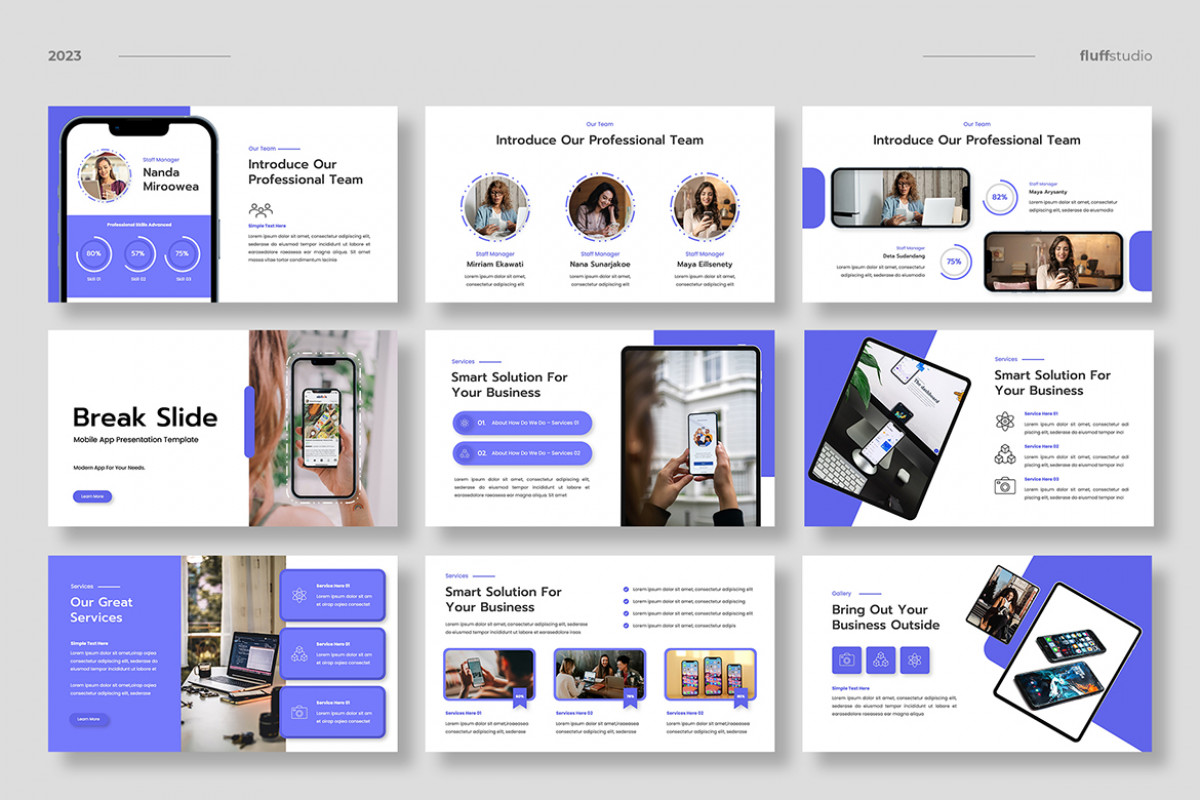 Go - Mobile App Google Slides Template | Nulivo Market