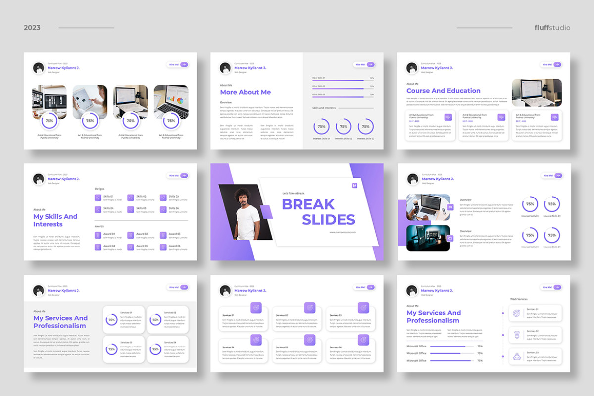 Cv Inspiration Powerpoint Simple CV and Resume Powerpoint Template | Nulivo Market