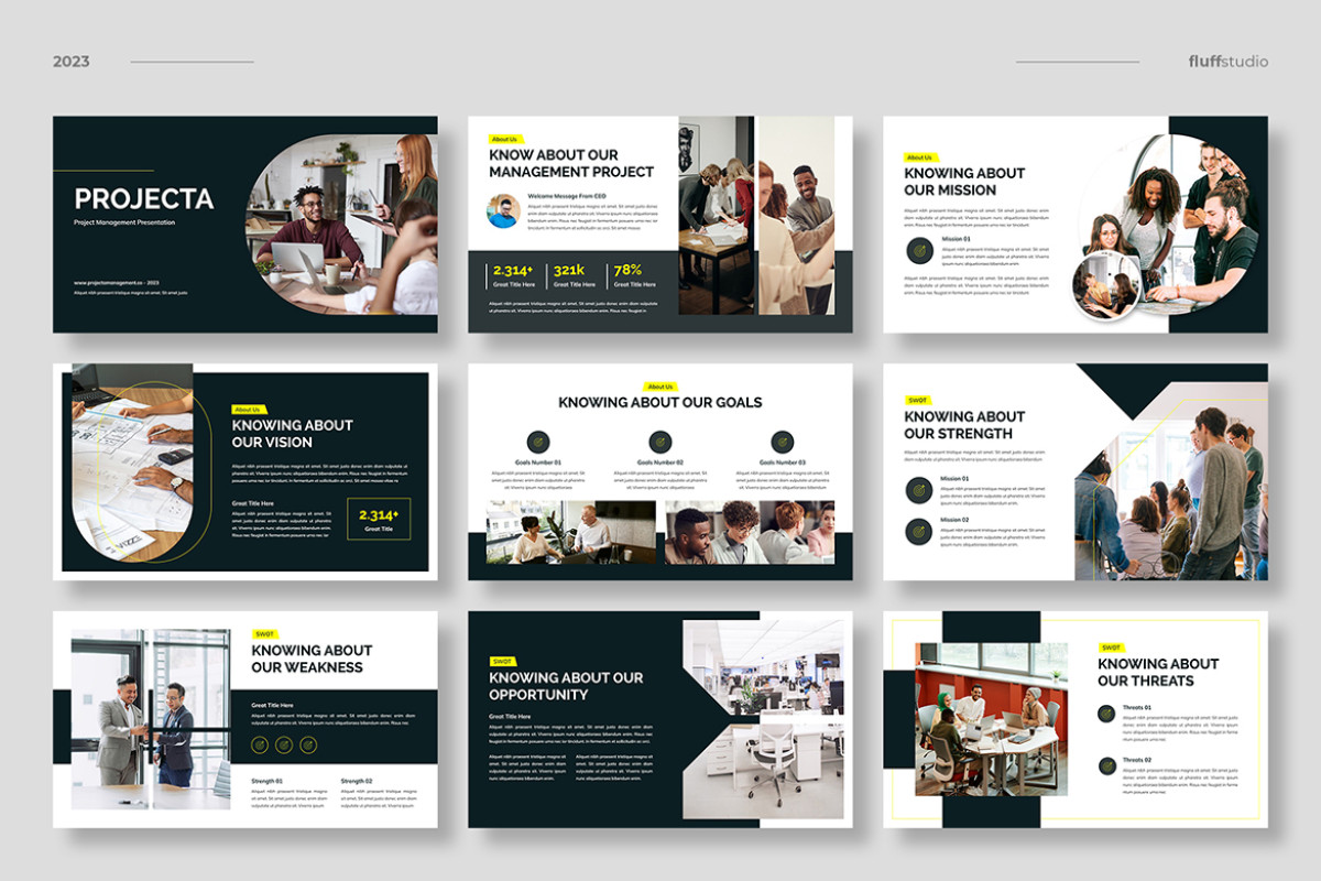 Powerpoint Project Files Projecta - Project Management Powerpoint Template | Nulivo Market