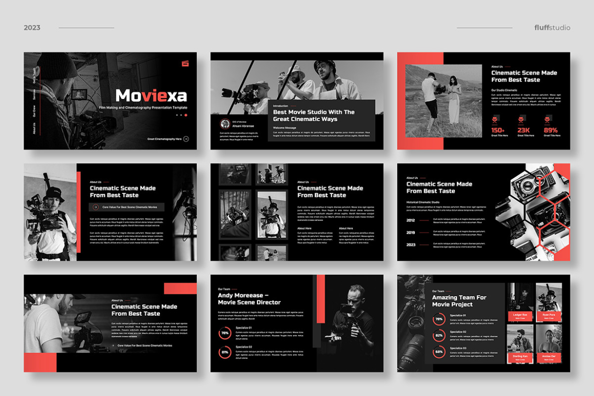 Film Powerpoint Template Cinematography