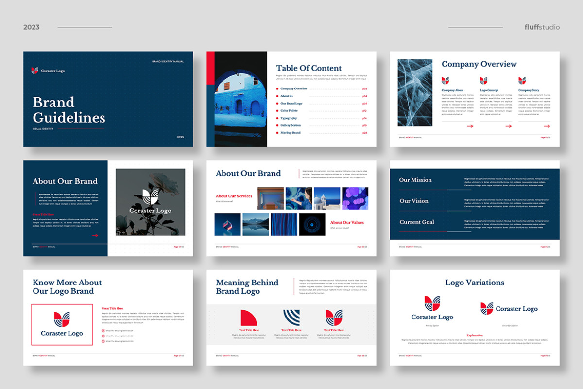 Brand Guidelines Powerpoint Template | Nulivo Market