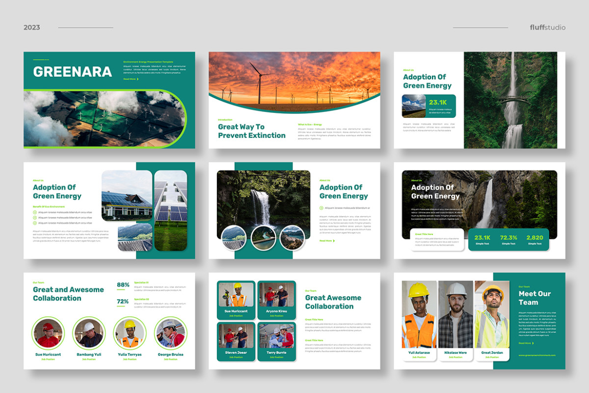 Powerpoint Designs Environmental Greenara - Environment Powerpoint Template | Nulivo Market