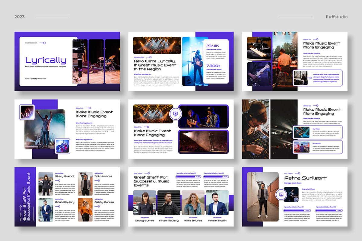 Music Performance Slide Music Event Festival Google Slides Template | Nulivo Market