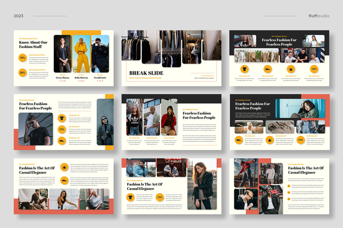 Fashion Catalogue Powerpoint Template | Nulivo Market