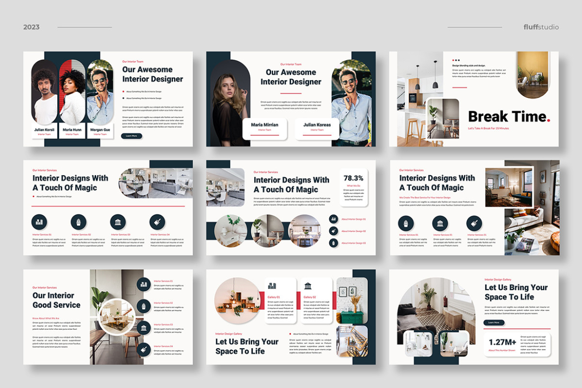 Interior Design Powerpoint Template | Nulivo Market