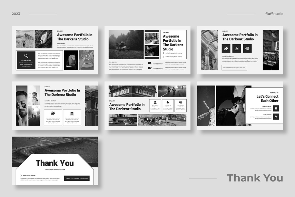Slides Layout Black and White Google Slides Template | Nulivo Market