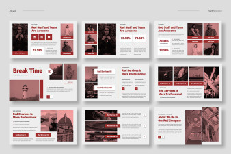 Maroonze - Red Powerpoint Template | Nulivo Market