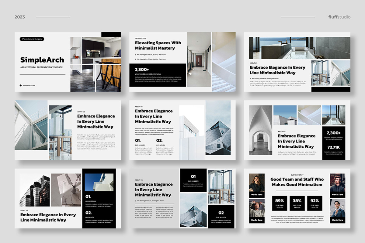 Minimalist Architecture Keynote Template | Nulivo Market