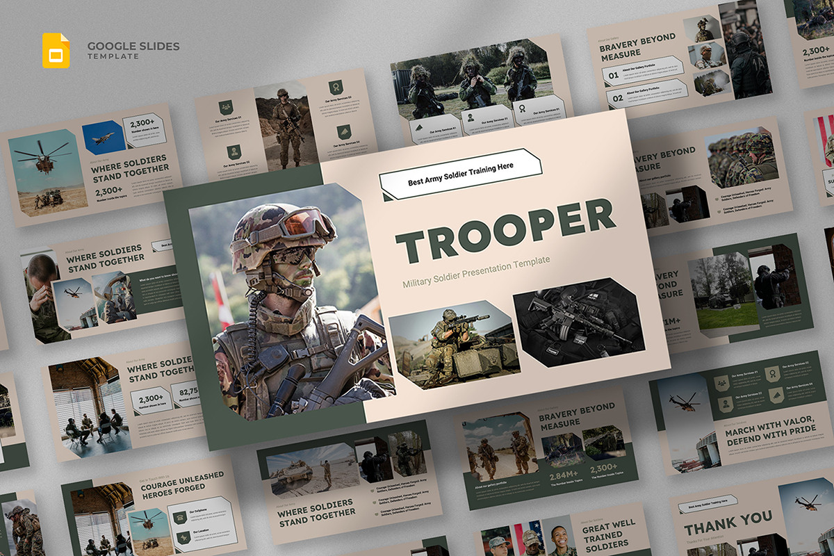 Military & Army Google Slides Template | Nulivo Market