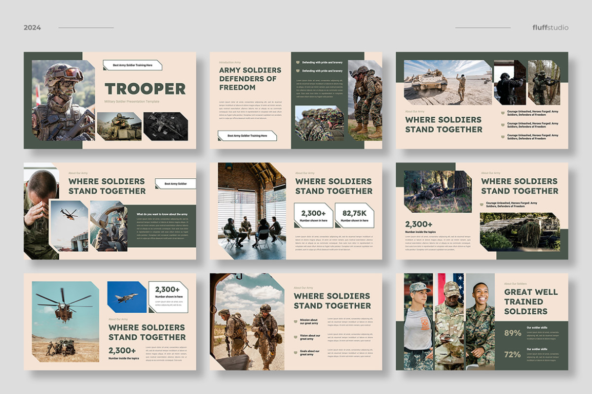 Military & Army Google Slides Template | Nulivo Market