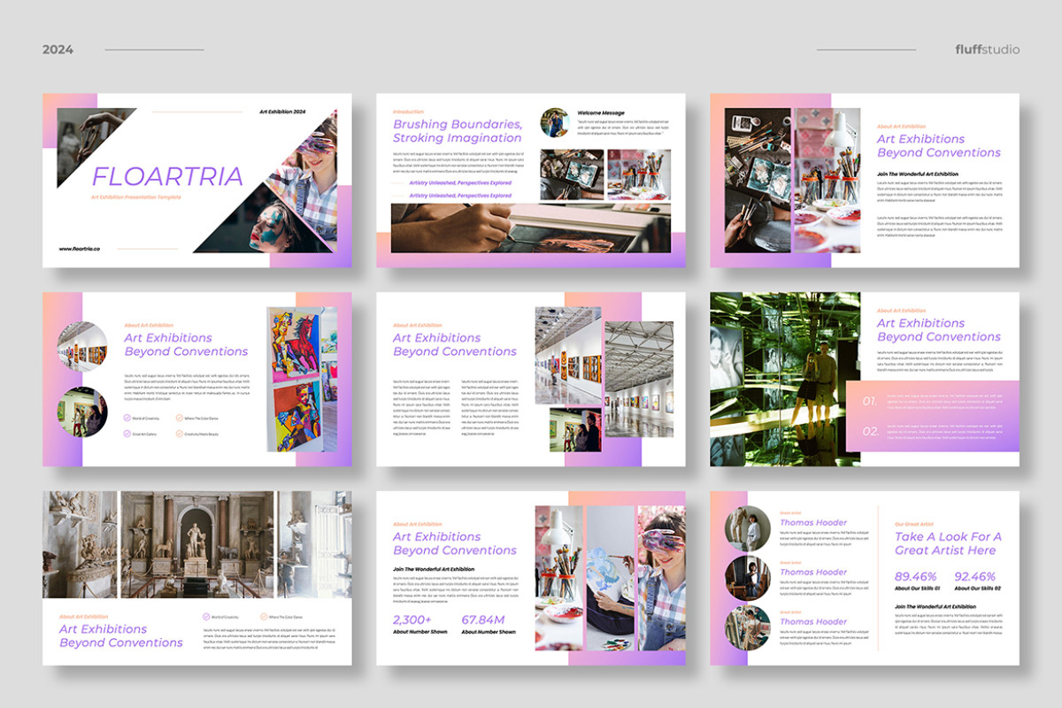 Powerpoint Exibition Art Exhibition Powerpoint Template | Nulivo Market
