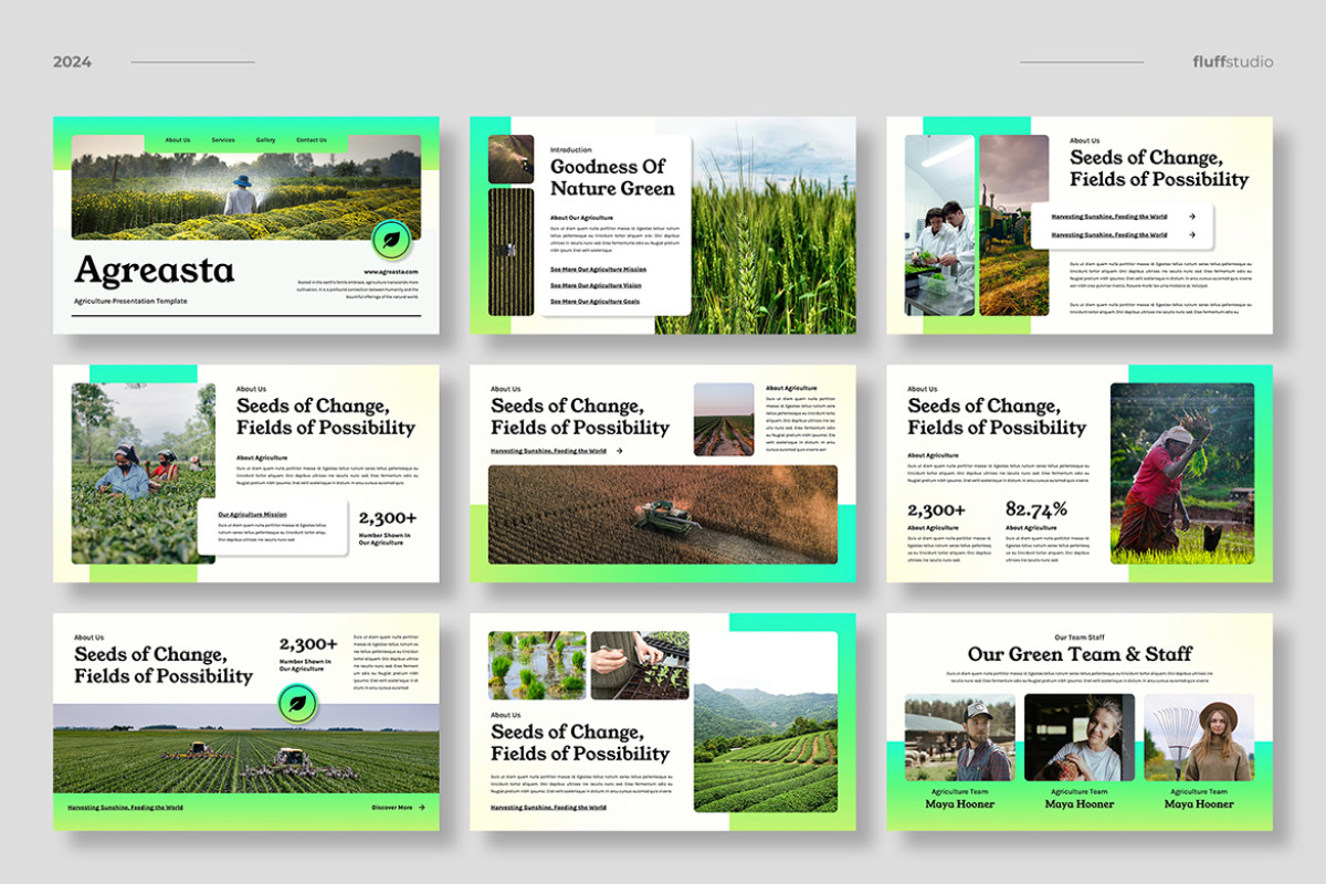 Agriculture Google Slides Template Nulivo Market