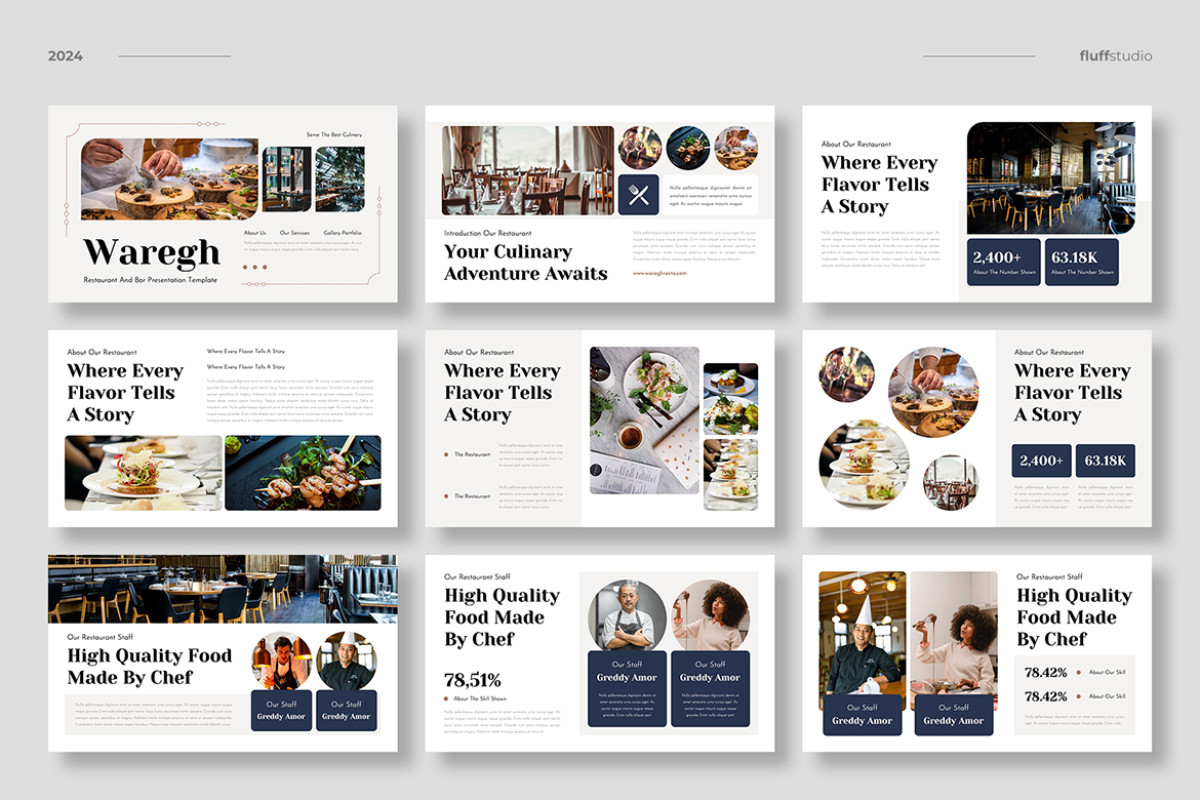 Restaurant Google Slides Template Nulivo Market