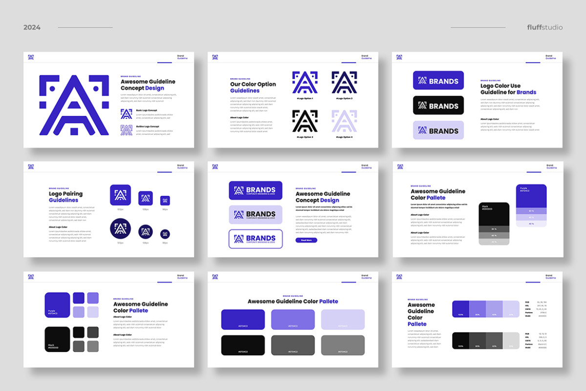Brand Guidelines Powerpoint Template | Nulivo Market