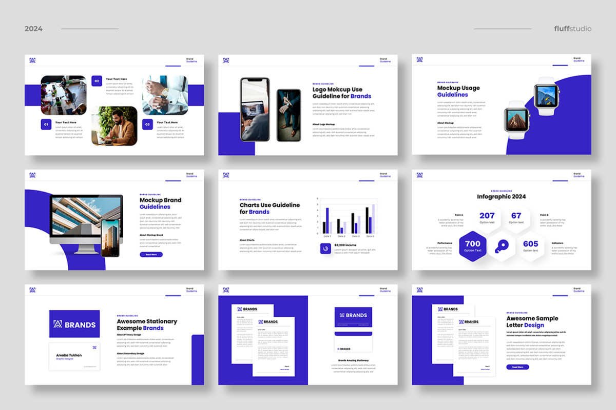 Brand Guidelines Powerpoint Template | Nulivo Market