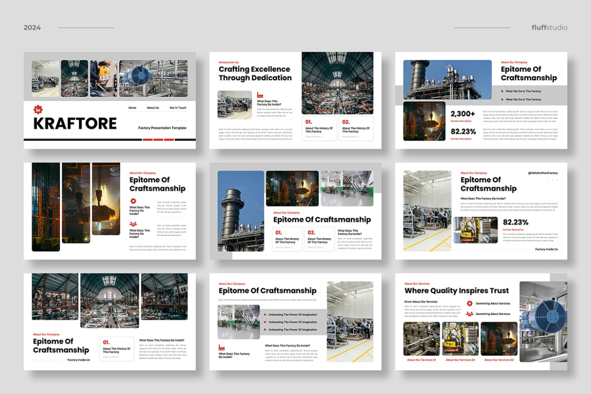 Layout Factory Status Powerpoint Factory & Industry Powerpoint Template | Nulivo Market
