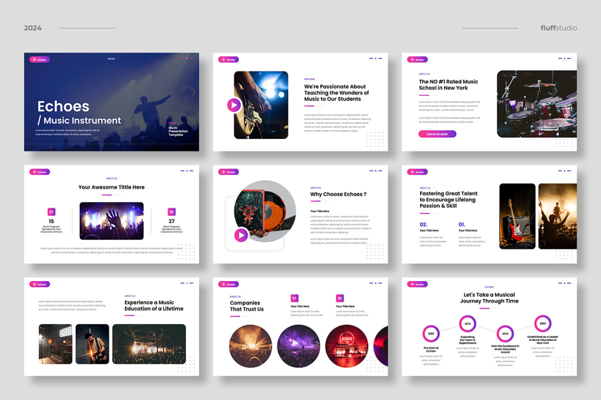 Music Performance Slide Music School Google Slides Template | Nulivo Market