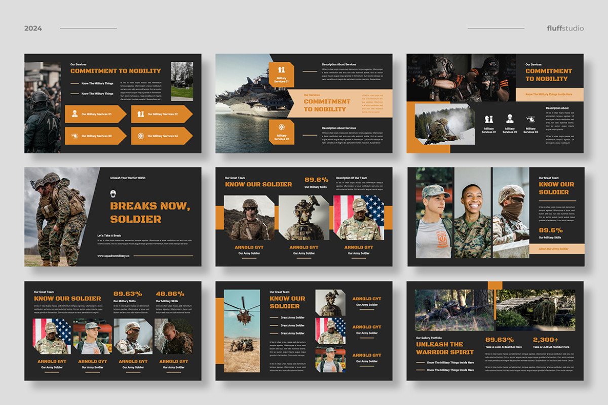 Military Powerpoint Ranger Military & Army Powerpoint Template | Nulivo Market