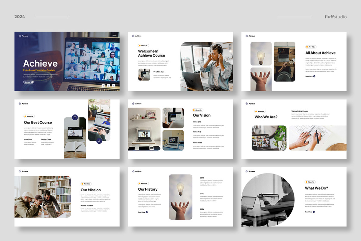 Training Course Powerpoint Home Online Course Powerpoint Template | Nulivo Market