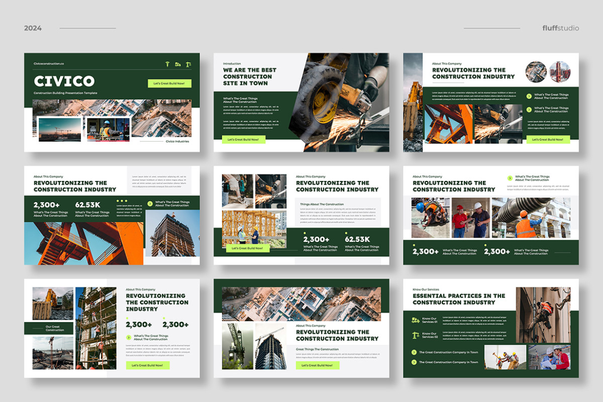 Construction & Engineering Google Slides Template | Nulivo Market