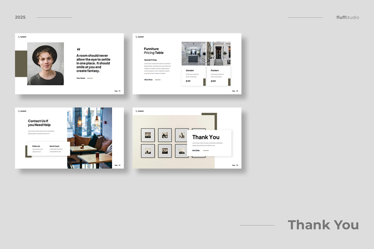 Real Estate & Interior Design Powerpoint Template | Nulivo Market