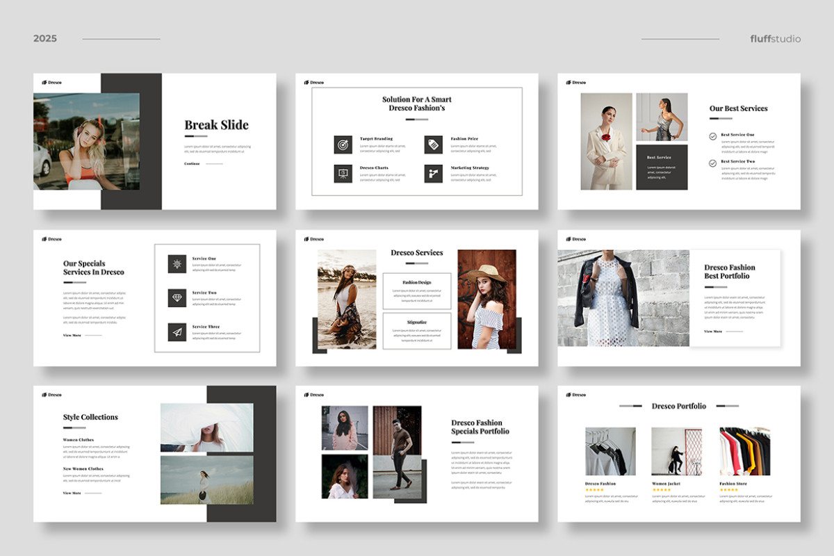 Clothes Website Examples. Powerpoint Fashion & Clothing Powerpoint Template | Nulivo Market