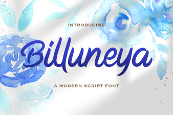 Billuneya - Modern Script Font