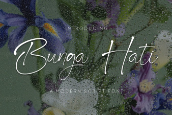 Bunga Hati - Signature Script Font