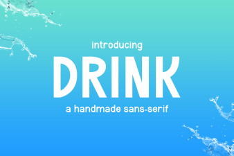 DRINK - Handwritten Sans Serif Font