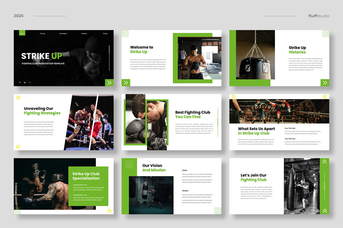 Boxing & Fighting Sports Powerpoint Template | Nulivo Market