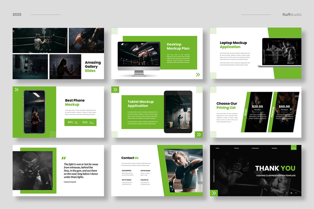 Boxing & Fighting Sports Powerpoint Template | Nulivo Market
