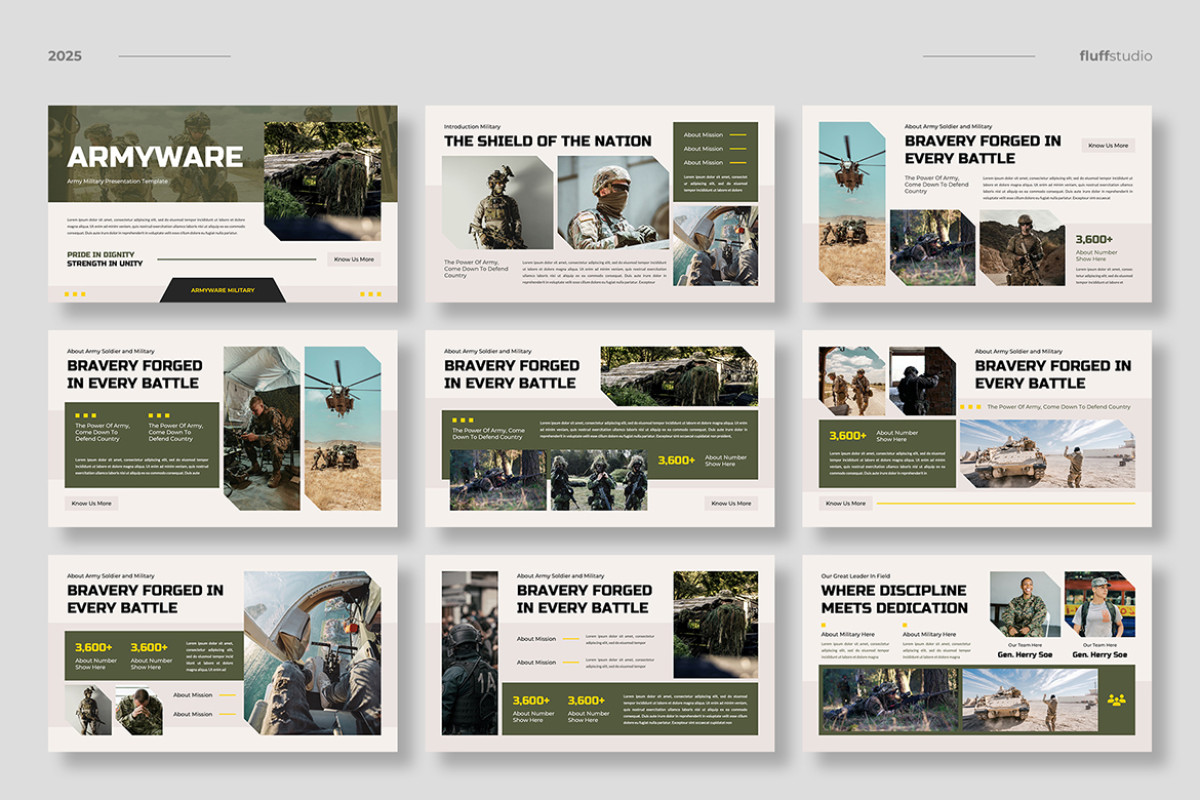 Military & Army Google Slides Template | Nulivo Market