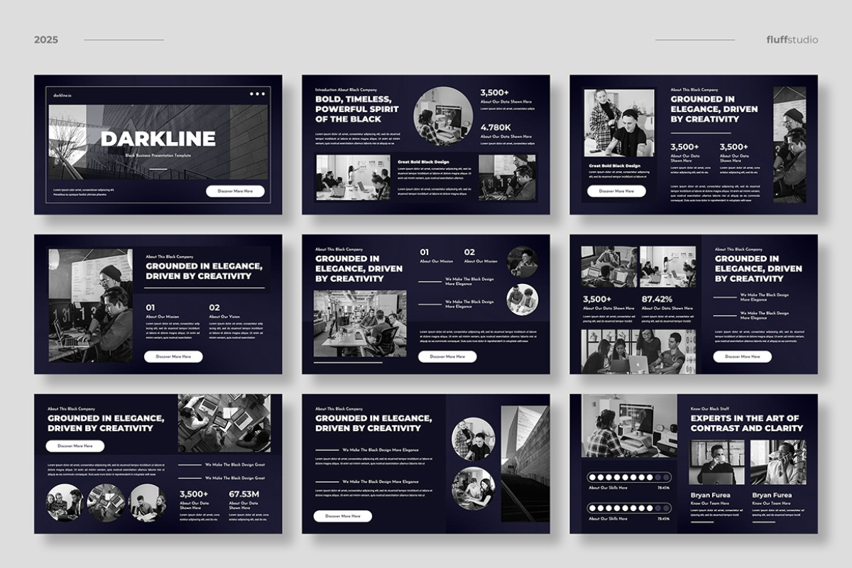 Black/color Powerpoint Templete Black Powerpoint Template | Nulivo Market