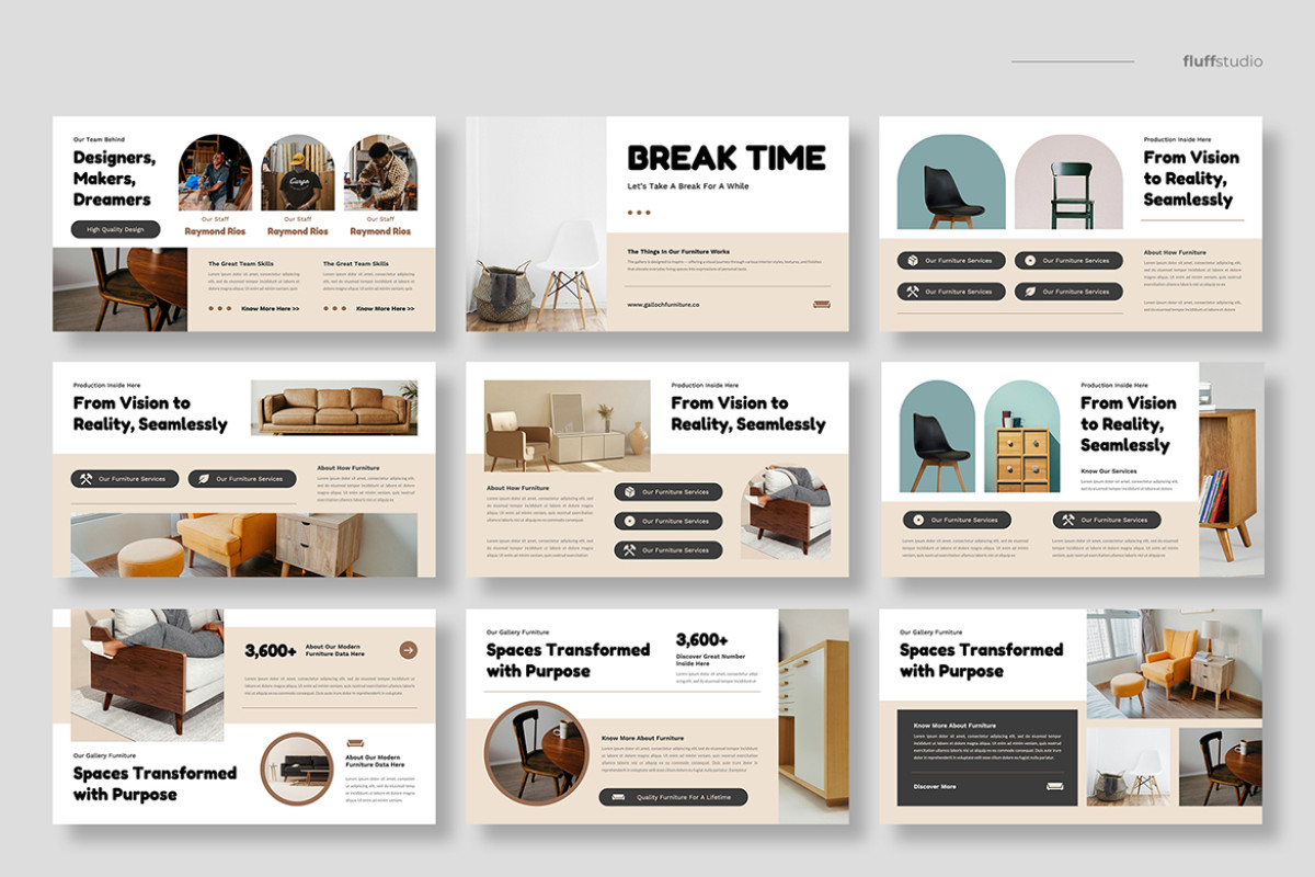 Furniture & Interior Google Slides Template | Nulivo Market