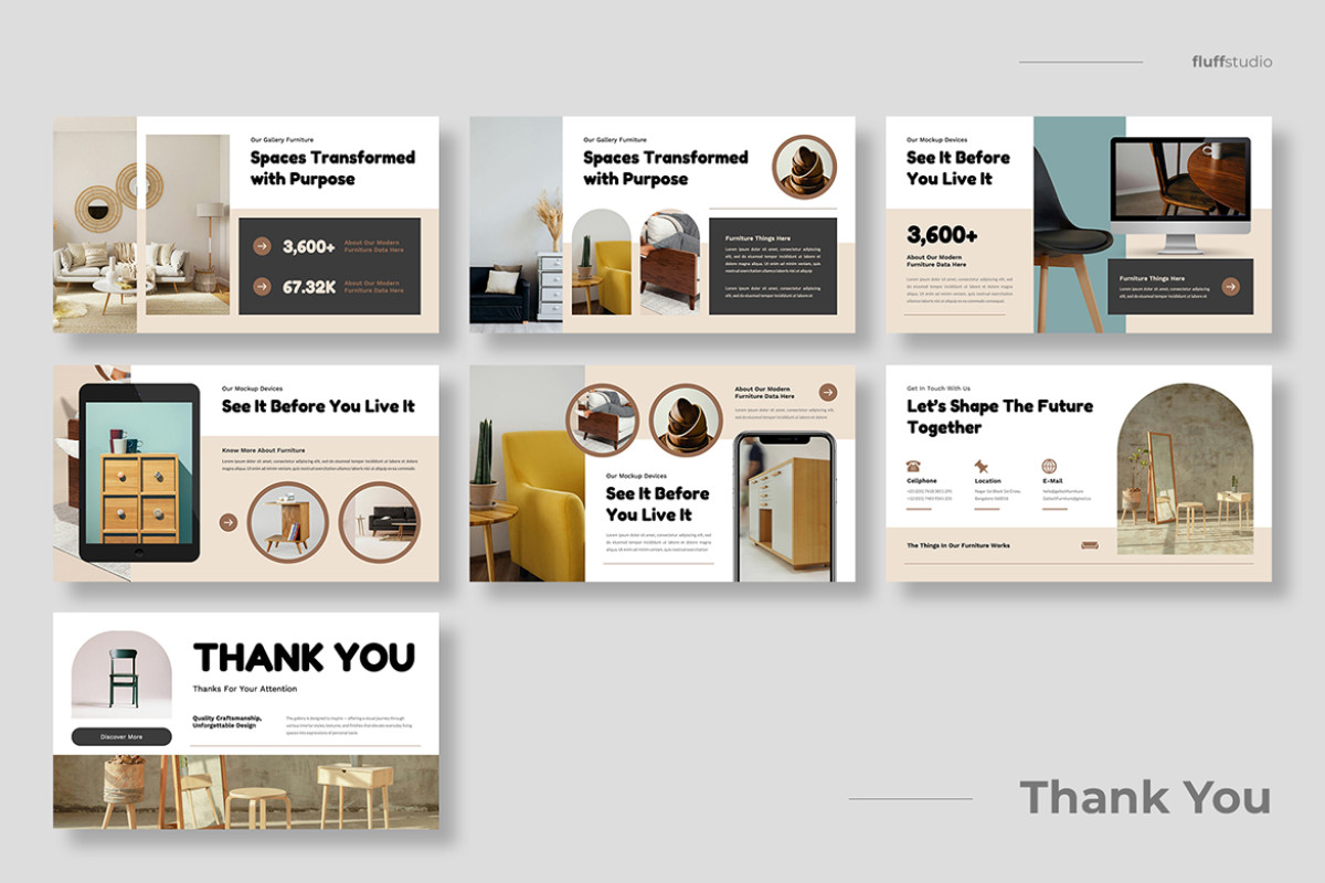 Furniture & Interior Google Slides Template | Nulivo Market